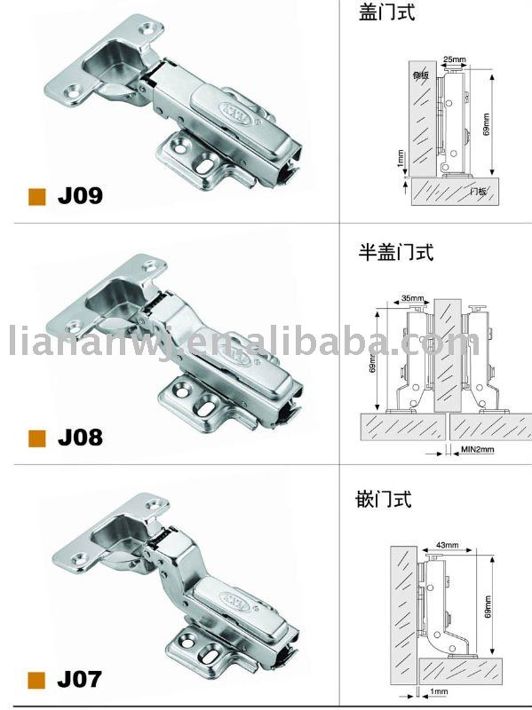 self takenapart hydraulic hinge clipon model J series middle model