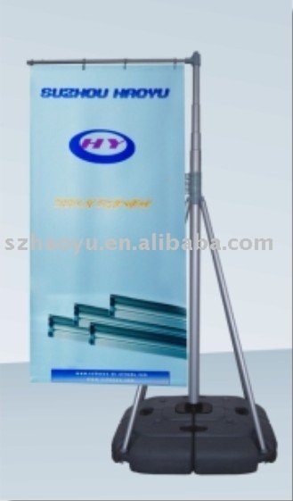 flag pole design. flagpole,water bucket,windmaster,huge,special design X banner stand(China
