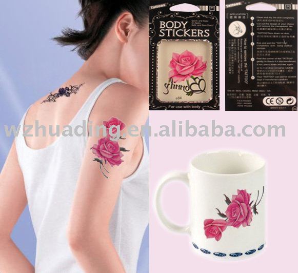 Water transfer tattoo flower decoration stickerscoloful printing