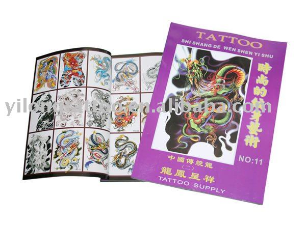 See larger image: COLORED PRACTICAL ARM TATTOO FLASH MAGAZINE ART BOOK