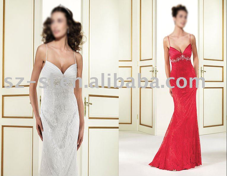 Wedding evening gown lace sl1812