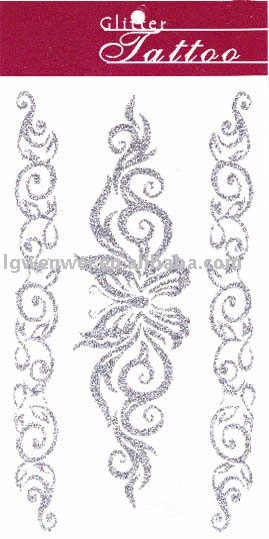 See larger image: temporary tattoo, Water tattoo, body motif
