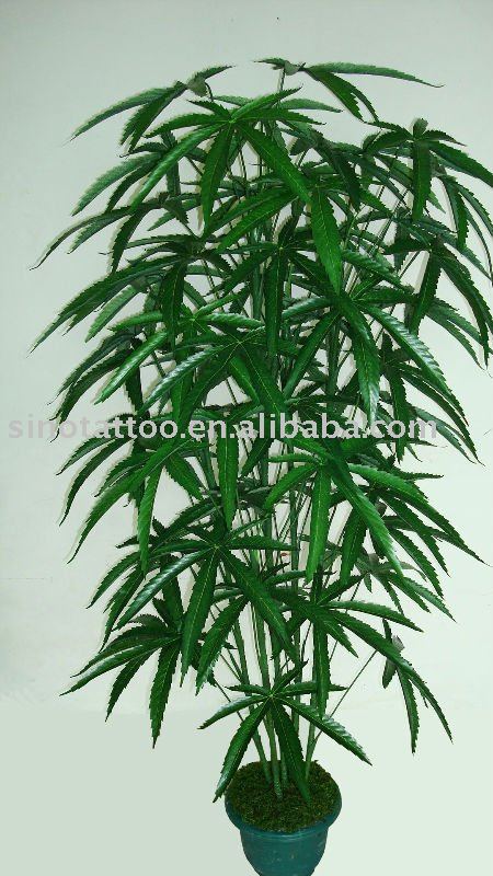 See larger image: Tattoo Stuio,Imitation Plant,9Branches Cannabis Bushes