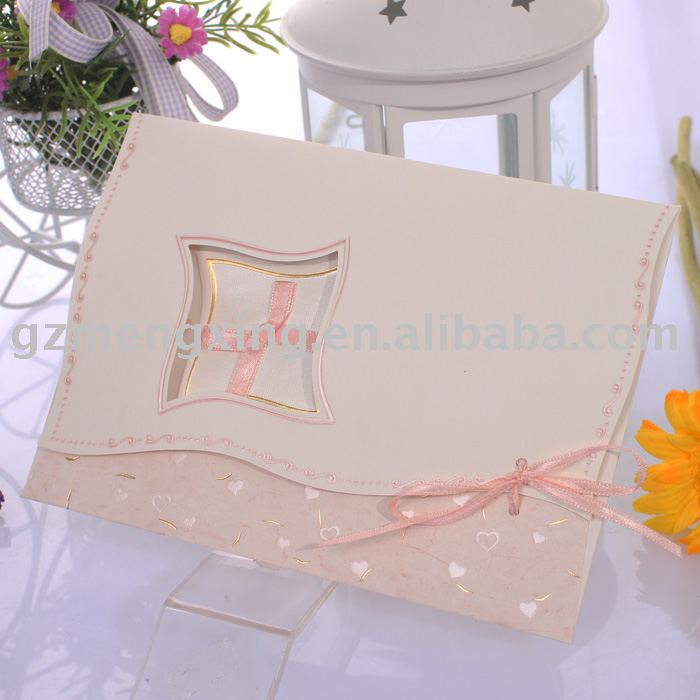 Wedding card with a elegant windowT009