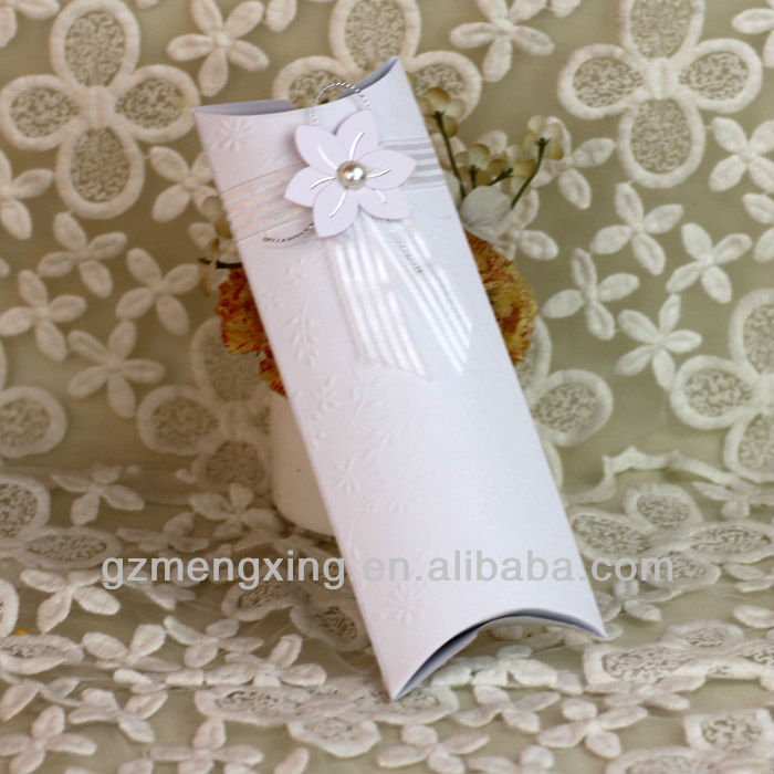 Wedding invitation card with classic jasmine on the chiffonT017