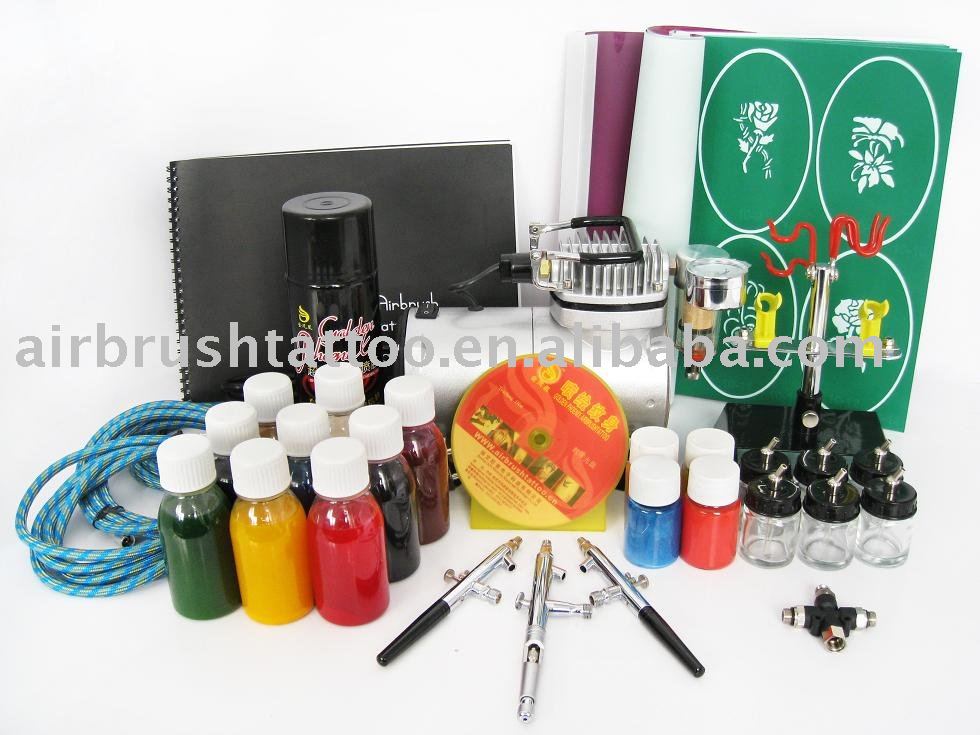 ( airbrush tattoo makeup kit). model airbrush kit
