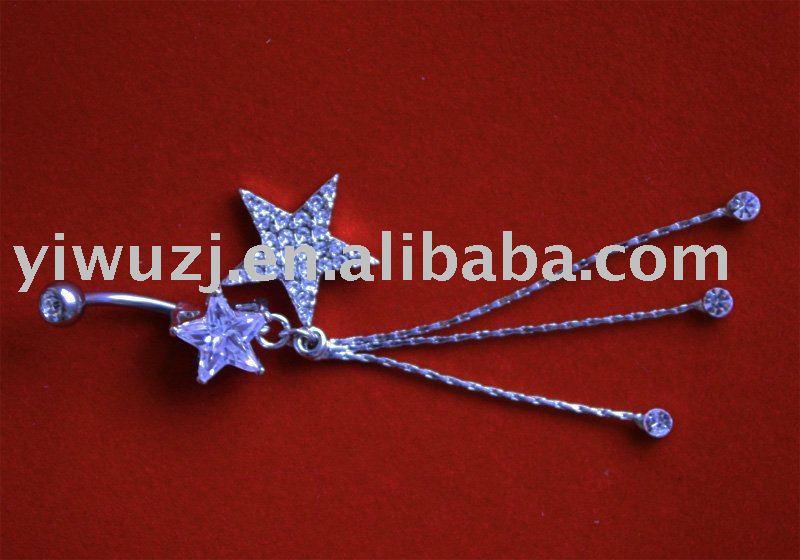 See larger image: "star"Navel Ring/Belly Ring/Navel Jewelry/Piercing
