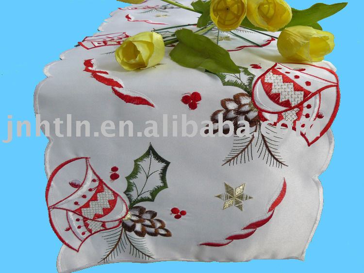 table  View runner, embroidery runner  table runner, OEM christmas  christmas woven christmas table