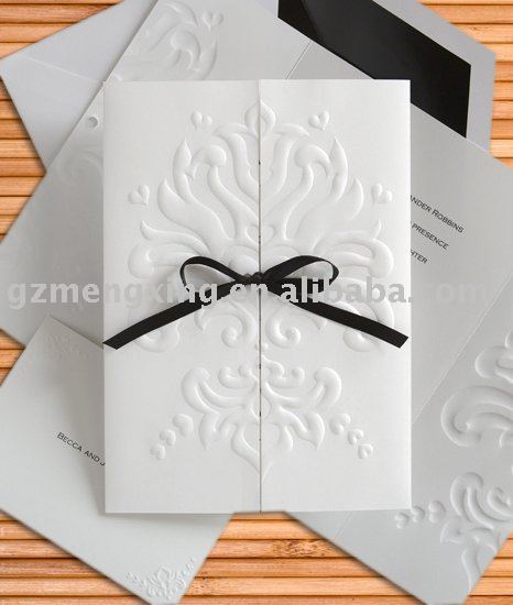 Wedding invitation card with a elegant art deco designU001
