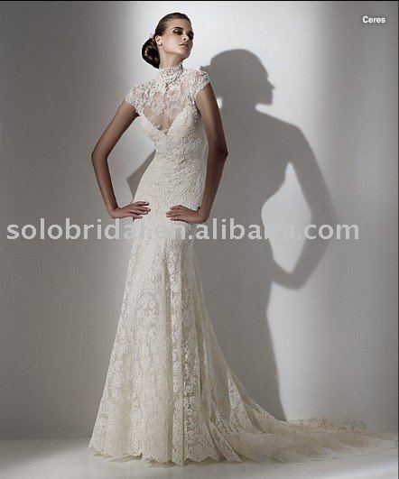 simple lace wedding dress with sleeves. so7 lace short sleeves wedding