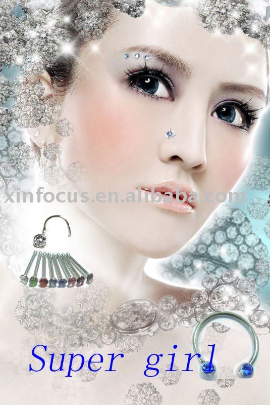 See larger image: Play World nose stud with shiny stone>fashion body 
