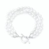 Elsa Peretti diseñador de corazón abierto brazalete de perlas NH011