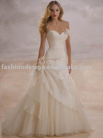 2010 unique silk organza wedding dressescustom made bridal wedding gowns 