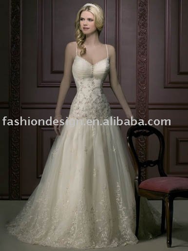 2010 high quality lace with beaded wedding dressescustom made bridal 
