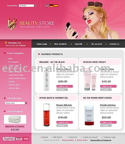 cosmetic website in Estonia