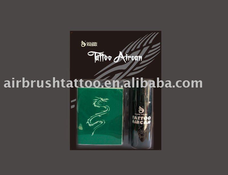 Tribal Ink's Temporary Tattoo Kit-In-A-Bag includes: airbrush tattoo paint