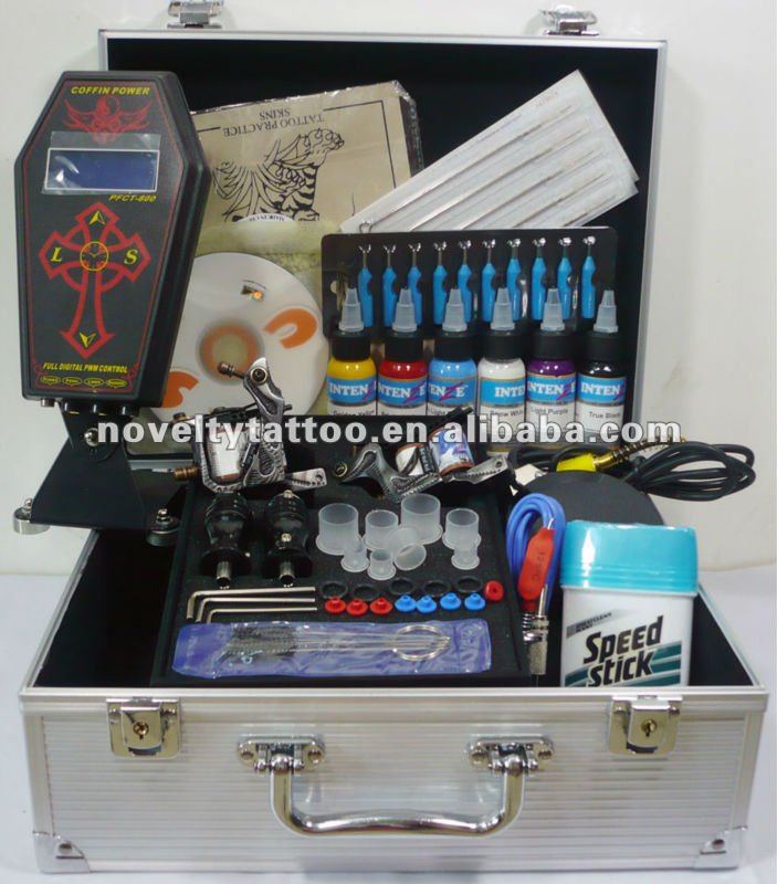 Airbrush, Compressor with Hose, 4 - 1 Ounce Tattoo EACH TATTOO STARTER KIT 