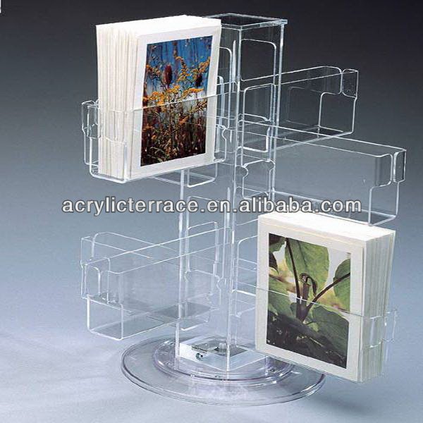rotatable Acrylic Brochure Holder greeting card display