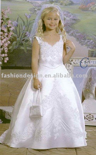 RG041 Beautiful little children wedding dress Flower girl dresses