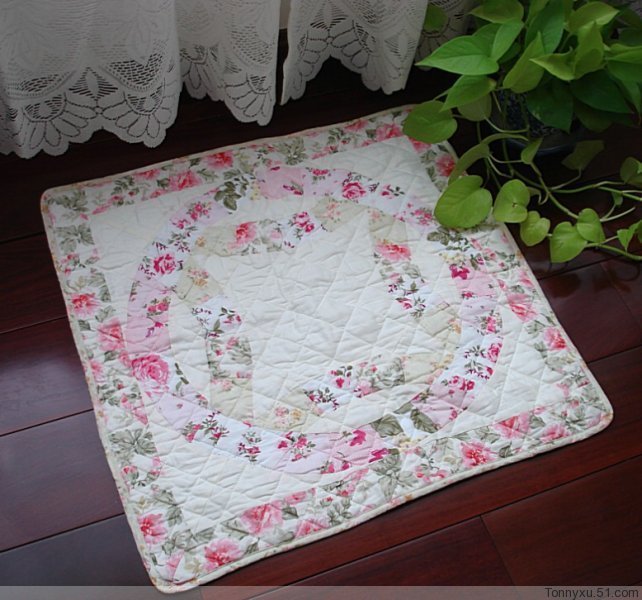 wedding ring patchwork quilt. See larger image: Wedding ring patchwork mat/ throw rug/ floor runner