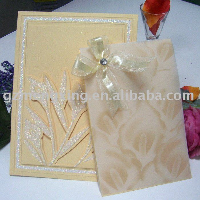 See larger image Handmade paper wedding cardsT006