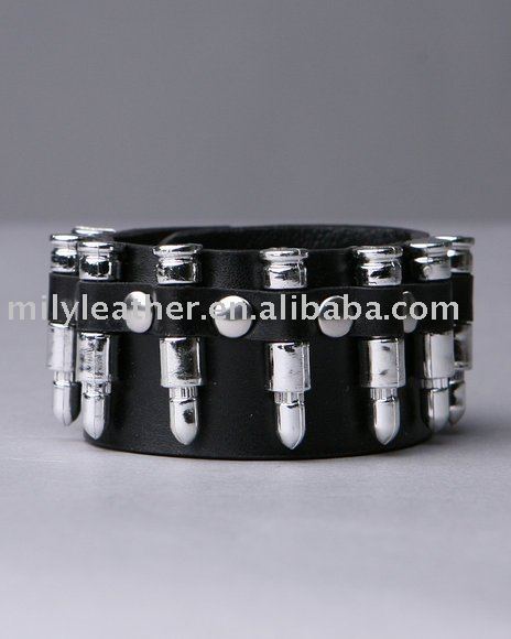  1729 Fashion bullet leather Bracelet