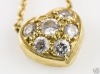 accesorios de moda, 18K Pavimentar Collar del corazón del diamante
