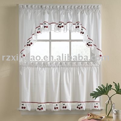 Italian Kitchen Curtains on Kitchen Curtain Products  Buy Embroidered Cherry Kitchen Curtain