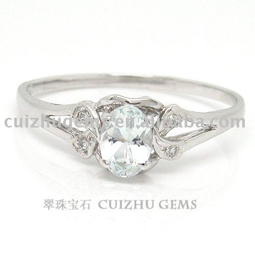 aquamarine briolette earrings white gold