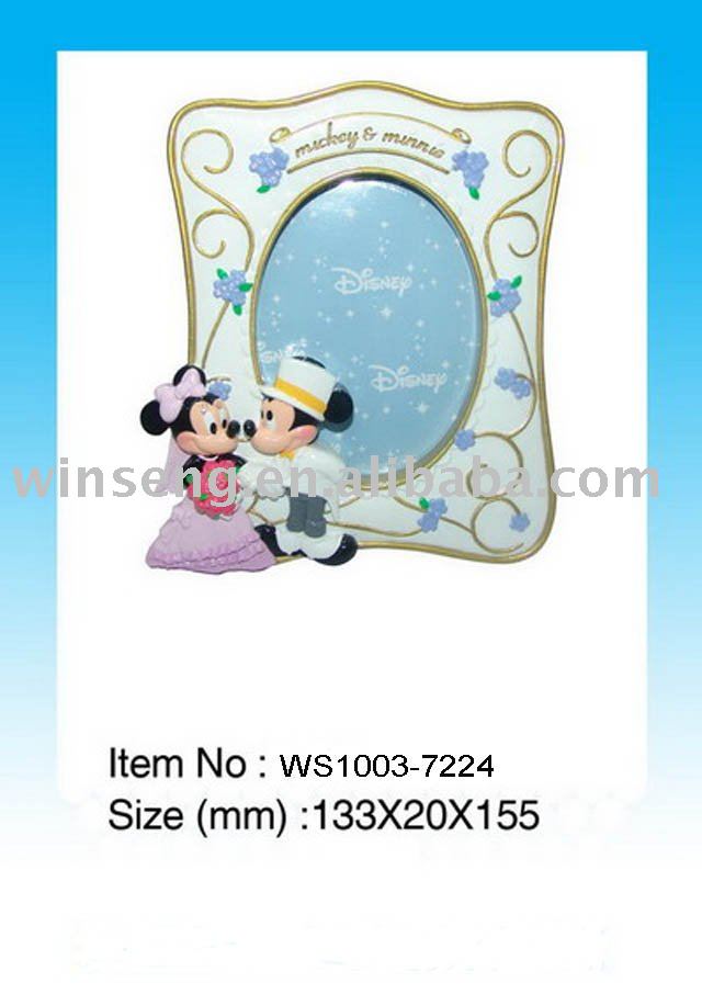 Polyresin Mickey and Minnie wedding photo frame