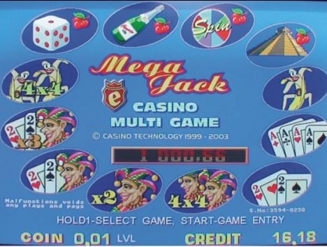 larger image: Mega Jack multigame-game board for casino game machine