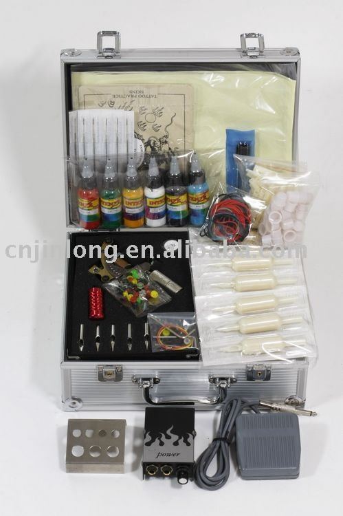 Cheap Tattoo Kits- Tattoo Gun Kits Tattoo Machine Kit 4 Gun Power Needle