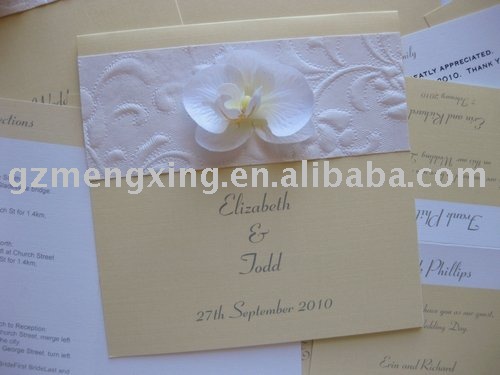 See larger image Elegant wedding invitations with a Phalaenopsis 