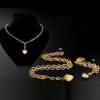 heart pendant gold jewelry set