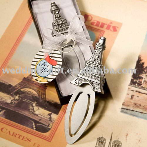 Wedding decoration of Book Lovers Collection Eiffel Tower bookmark favors 