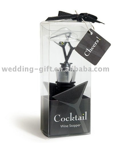 wedding decoration of Cocktail with Olive Green Crystal Wine Stopper