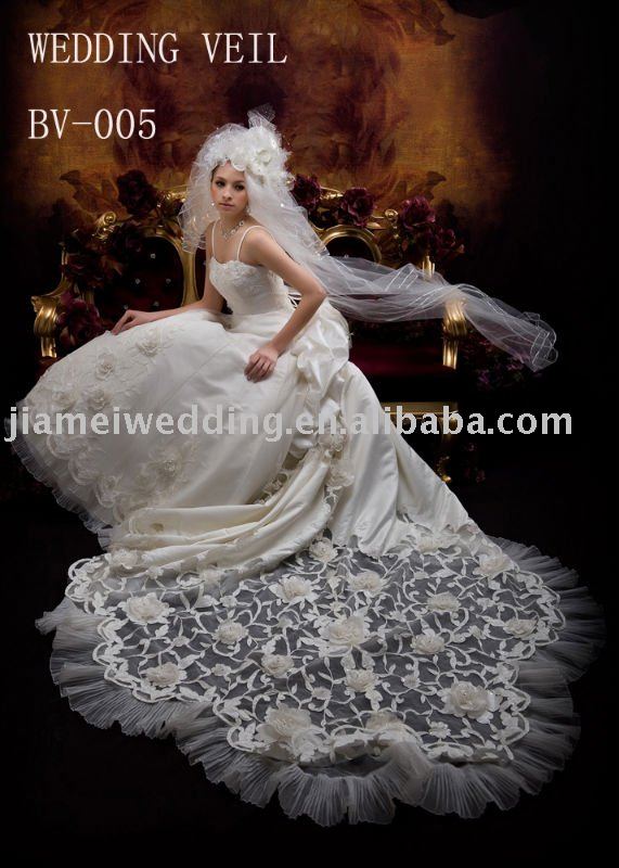 wedding veil wedding dress lace edge embroidery arabic