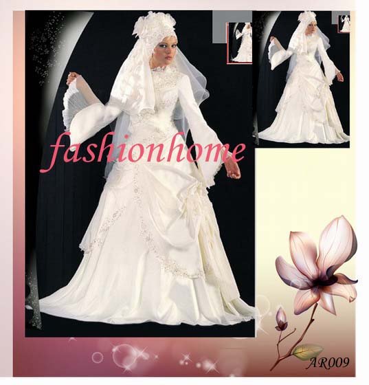 Gorgeous Arab wedding dress muslim wedding dress Islamic wedding dress high
