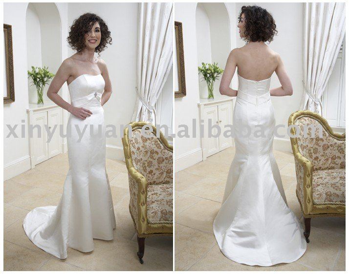 elegant and vintage mermaid style casual wedding dresses ETW073