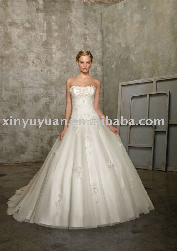 strapless ball gown style 2011 summer wedding dresses MLW013