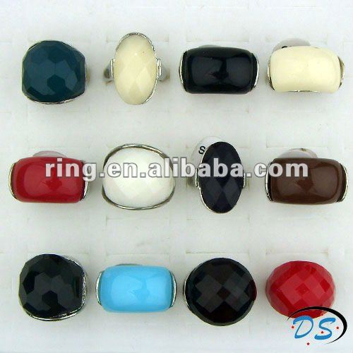 Nice mixed turquoise silver tone rings wedding rings