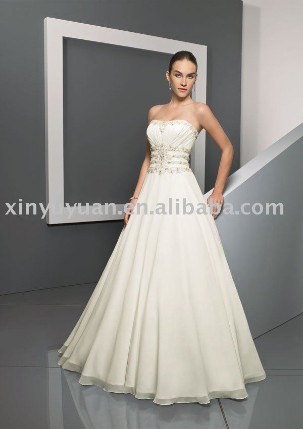 2011 classic vintage boutique chiffon wedding dresses MLW055