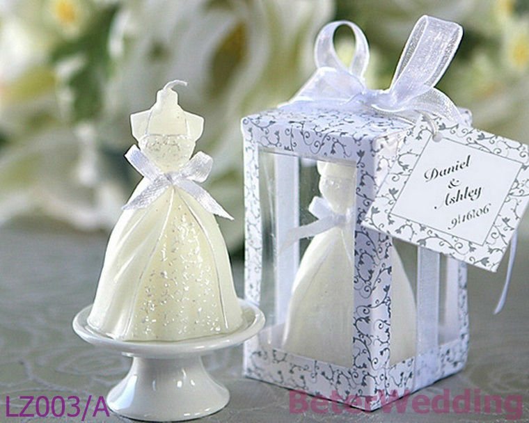 Wedding Gown Candle in Designer Window Shop Gift Box