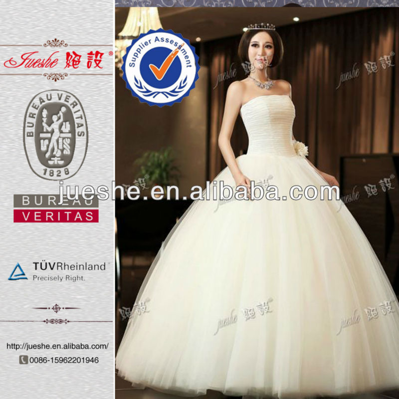 hotsale strapless princess ball gown wedding gown 8141