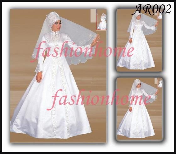AR002 Arabic wedding dressIslamic wedding dress muslim wedding dress 