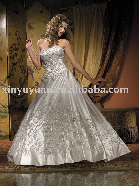 China wholesale delicate workamnshp wedding dresses alw