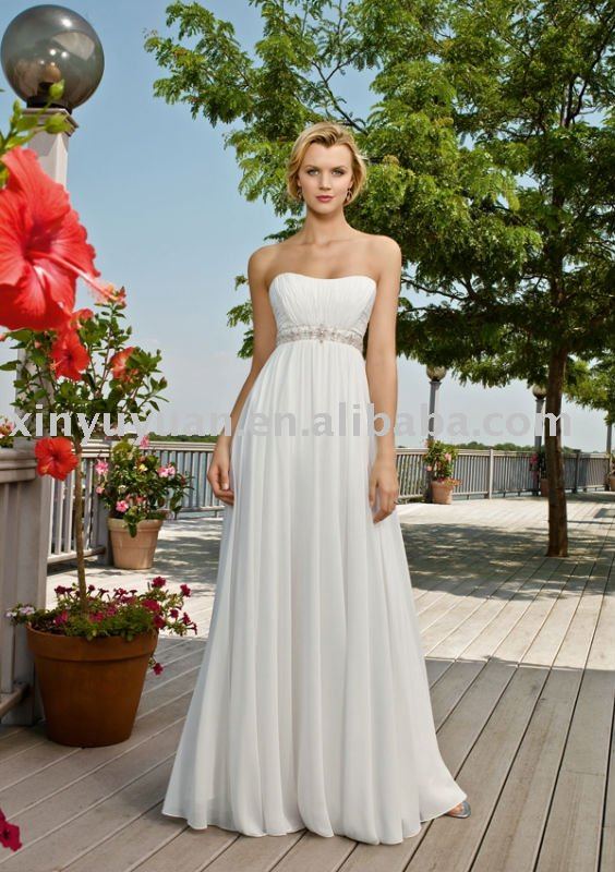simple designer summer outdoor vintage wedding dresses MLW137