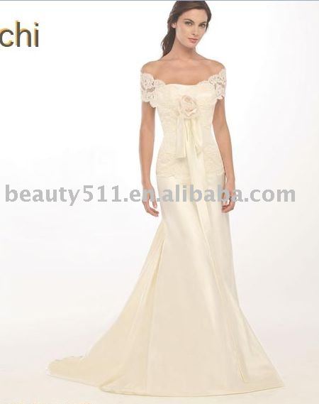 2010leading style ivory lace bride wedding dresses SL335