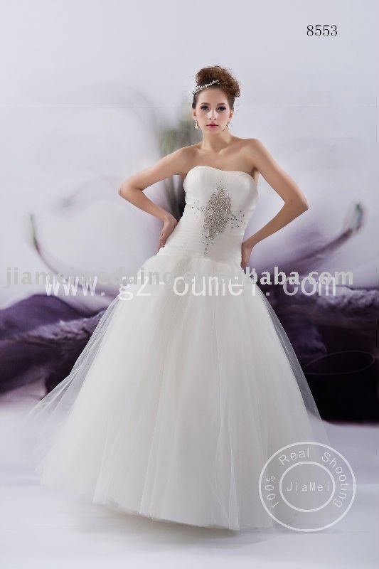 cinderella wedding dress with crystals 2010 strapless