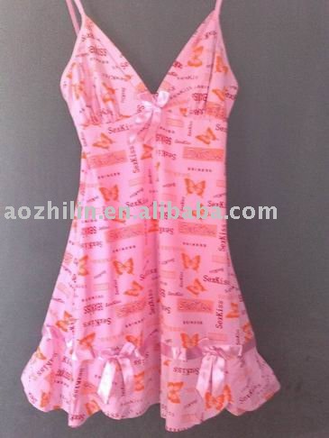 Bow Design Products Buy Lovely Pink Printing Ladies Pajamas Satin? Bow Design Products Buy Lovely Pink Printing Ladies Pajamas Satin